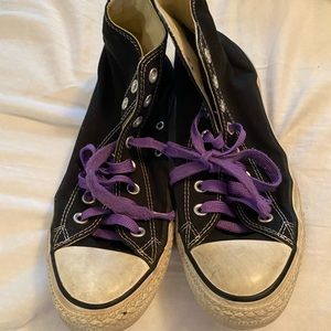 Black Converse High Tops 7.5/9.5